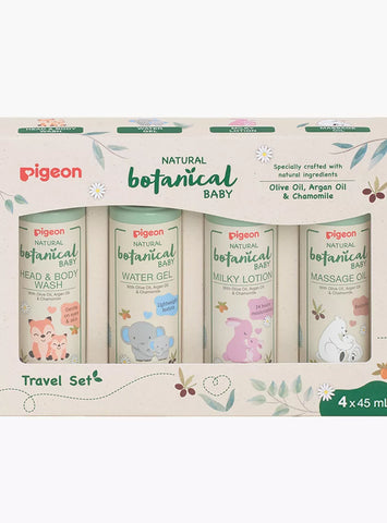 Pigeon 4-Piece Natural Botanical Baby Bath Travel Set