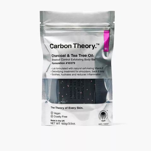 Carbon Theory Charcoal and Tea Tree Exfoliating Body Bar - 100 gms