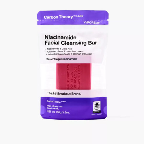 Carbon Theory Niacinamide Facial Cleansing Bar - 100 gms