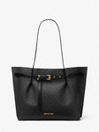 Black Emilia Large Logo Tote