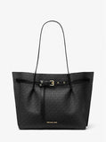 Black Emilia Large Logo Tote