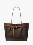 Brown Emilia Large Logo Tote