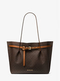 Brown Emilia Large Logo Tote