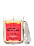 strawberry pound cake single wick candle