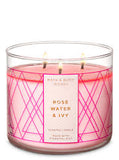 Rose water ivy 3wick candle