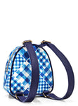 Blue gingham mini backpack