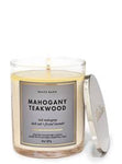 Mahogany teakwood single wick candle