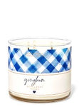 Gingham 3wick candle