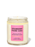 strawberry pound cake single wick candle