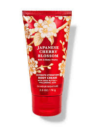 Japanese cherry blossom travel size body cream