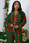 Sleigh all day  pajama pant set  red combo