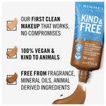 RIMMEL LONDON Kind & Free Foundation - 501 - Noisette, 30ml