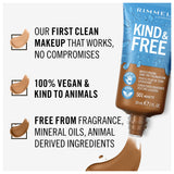 RIMMEL LONDON Kind & Free Foundation - 501 - Noisette, 30ml