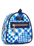 Blue gingham mini backpack