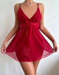 Maroon lace nightie