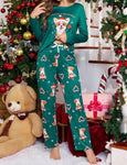 Green women Christmas pajama pant Set