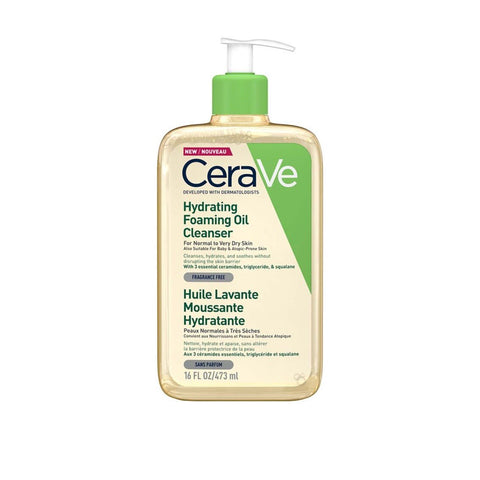 CeraVe Hydrating Foaming Oil Cleanser For Dry To Very Dry Skin (473mL)