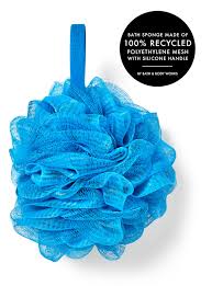 Dusty blue loofah bath sponge