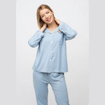 Baby blue Satin Pajama Set