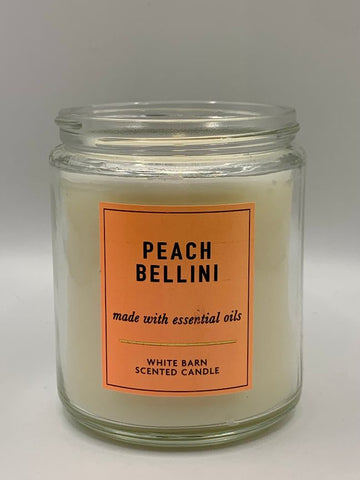 Peach bellini single wick candle