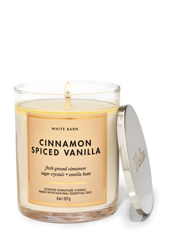 Cinnamon spiced vanilla single wick candle