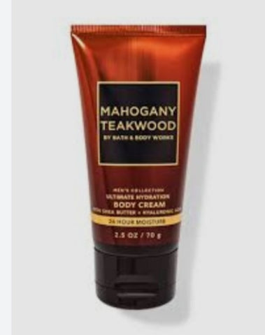 Mahogany teakwood travel size body cream