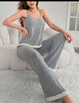 Grey sleeveless wool pajama set