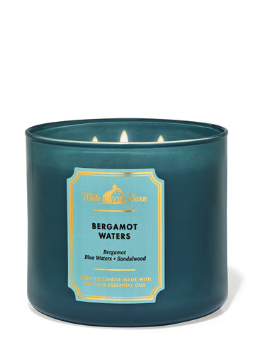 Bergamot waters 3wick candle