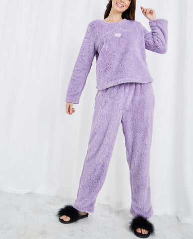 Purple fleece set