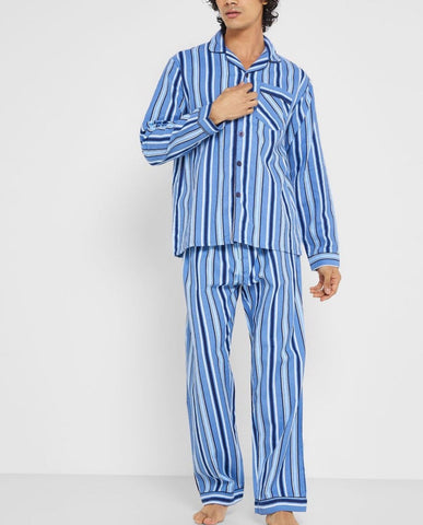 Blue stripe  pajama set men