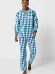 Light blue and white  pajama set men