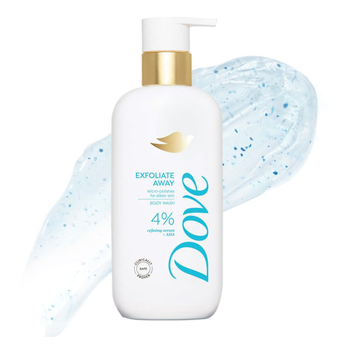 Dove 4% exfoliating away