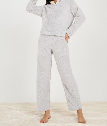 Grey fleece Pajama Set