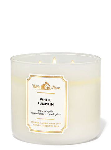 White pumpkin 3wick candle