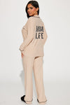 Mom life tan pyjama set