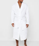 White waffle robe