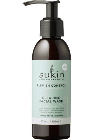 Sukin blemish control clearing face wash